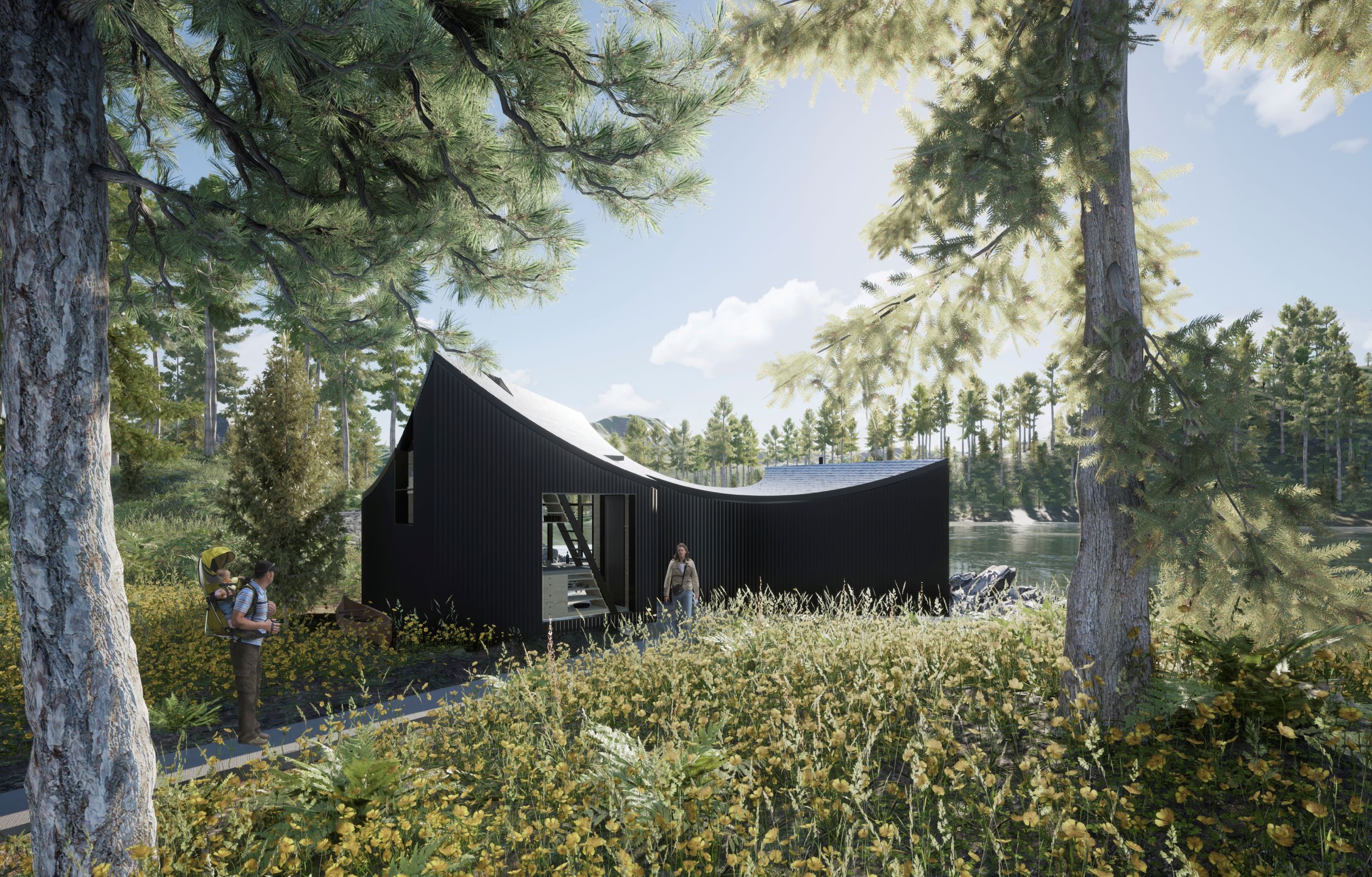 pine house in lithuania